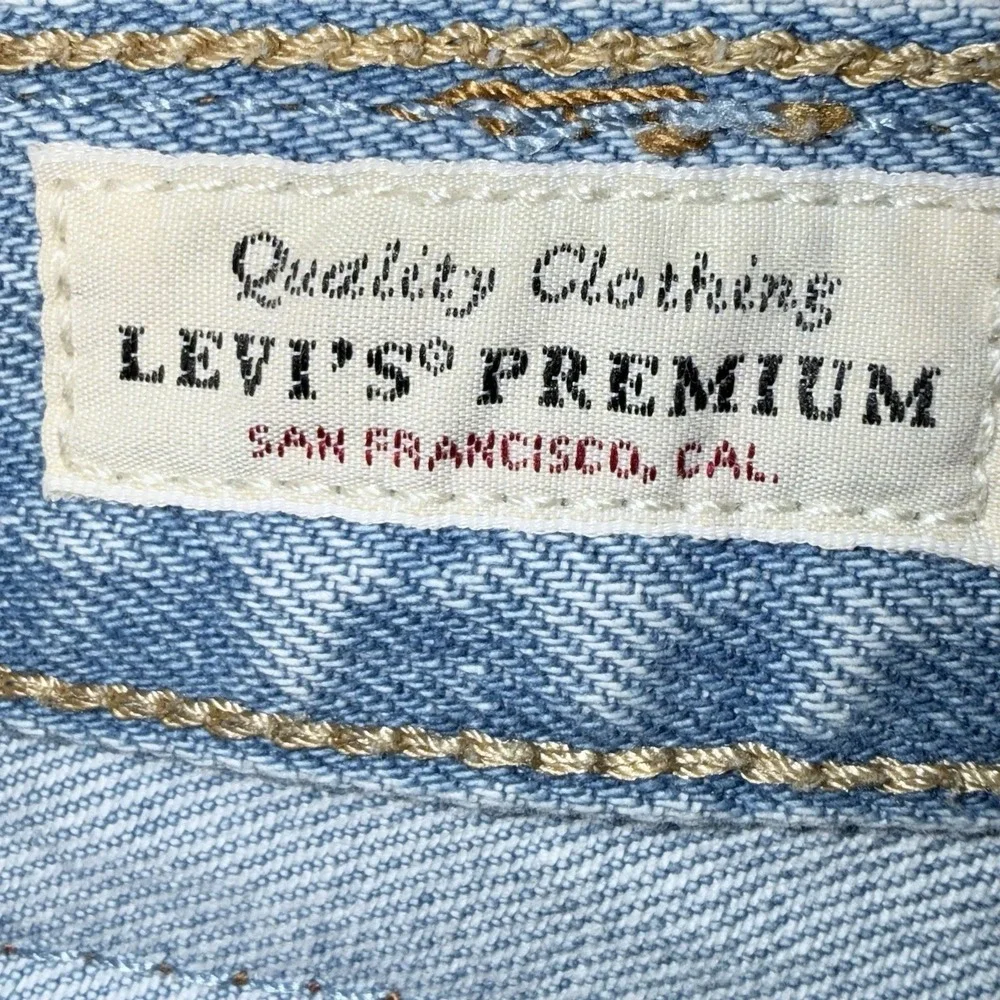 Levi's 501 Original High Rise Denim Shorts W29 Button Fly Distressed